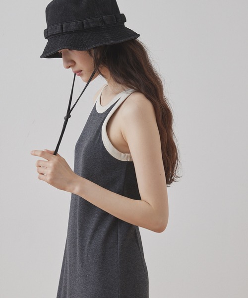 ワンピース デニム 肩フリル ノースリーブ ロング S-XL b-2409 M ザラ ZARA デニム ノースリーブ ロングワンピース 背中