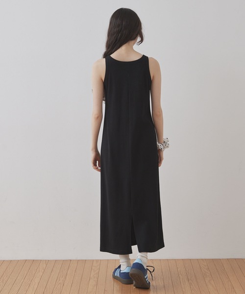 Unblend】カップ付き 配色アメスリ タンクトップ ワンピース