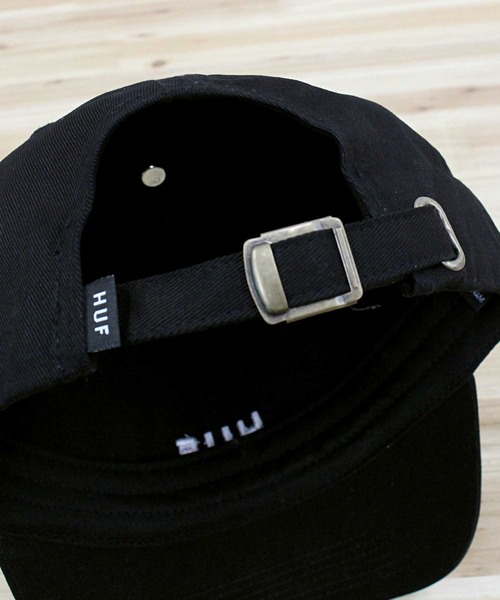 HUF（ハフ）の「ハフセット OG カーブバイザー6パネルハット ベースボールキャップ HUF SET OG CV 6 PANEL HAT（キャップ・メンズ・ストーン/ブラック・O/S）」の4枚目の写真