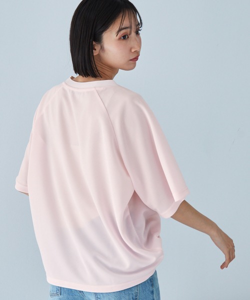 ナンバリングプリントラグランメッシュ半袖クルーネックTシャツ MONO