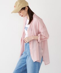 SHIPS Colors:〈手洗い可能〉キュプラ コットン シアー オーバー シャツ