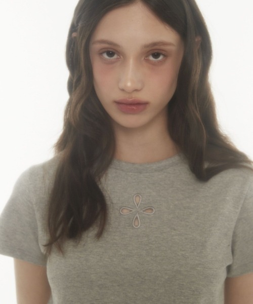 Midnight Move（ミッドナイトムーブ）の「Midnight Move／4ホールクロップT（Tシャツ/カットソー・レディース・ブラック/グレー/アイボリー・FREE）」の21枚目の写真