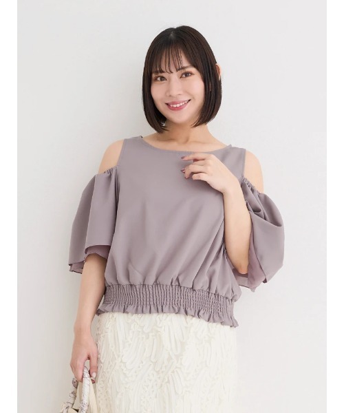 Khaleeji Dress ベージュ フレアスリーブ