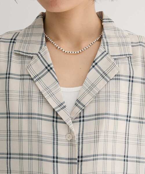 Green　Parks（グリーンパークス）の「開襟シアージャケット風シャツ（シャツ/ブラウス・レディース・グリーン/レッド/チェック/ブラック/ホワイト系その他2・FREE）」の13枚目の写真