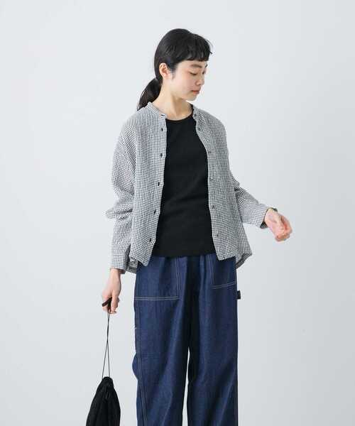 かぐれ(カグレ)の「リネンキュプラドライシャツ(シャツ/ブラウス・レディース・ホワイト系その他/ブラック・FREE)」の15枚目の写真