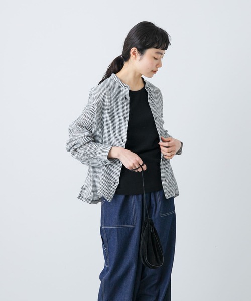 かぐれ2025 リネンキュプラドライシャツ セール】リネンキュプラドライシャツ（シャツ/ブラウス）｜か