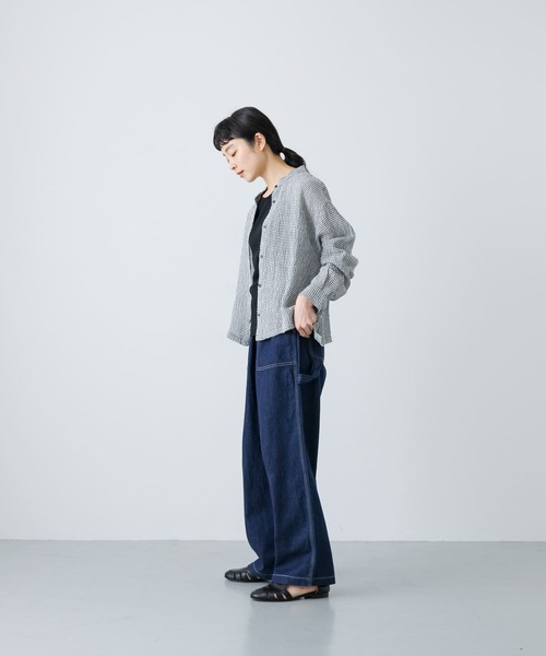 かぐれ（カグレ）の「リネンキュプラドライシャツ（シャツ/ブラウス 
