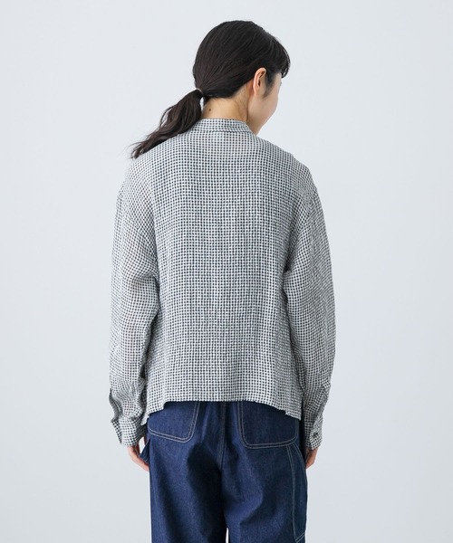 新品　かぐれ　リネンシャツ かぐれ（カグレ）の「リネンオープンカラーシャツ（シャツ