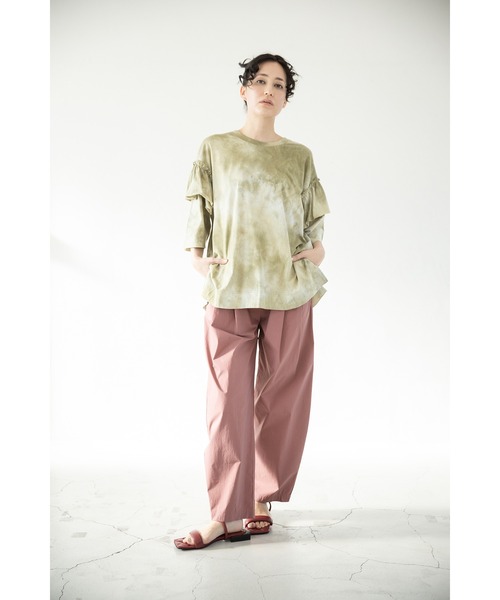 tシャツ タイダイショルダーフリルTシャツ レディース OSMOSIS｜タイダイショルダーフリルTシャツ | Rakuten Fashion