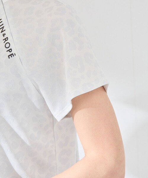 JUN&ROPE'（ジュンアンドロペ）の「【UV CARE】【吸水速乾】【ストレッチ】アニマル柄ジャガードドロストプルオーバー（Tシャツ/カットソー・レディース・ピンク/グレー/ネイビー・M/L/S）」の6枚目の写真