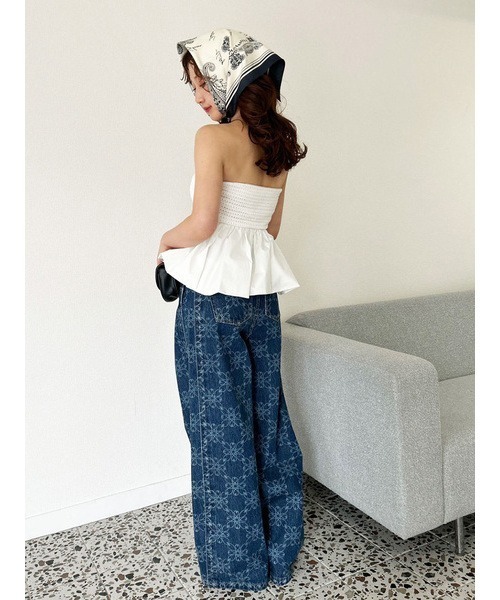 LILY BLOWN ルーズフィットワイドデニム　サイズ0 セール】ルーズフィットワイドデニムパンツ（その他パンツ