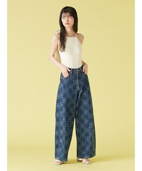 LILY BLOWN ルーズフィットワイドデニム　サイズ0 WEB限定00サイズ】ルーズフィットワイドデニムパンツ（デニム