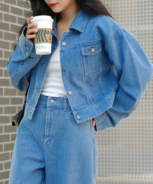 DURAS(デュラス)の「雑誌掲載|ショートデニムジャケット(デニムジャケット・レディース・ブルー/ブラック/ライトブルー・SMALL/MEDIUM)」の17枚目の写真