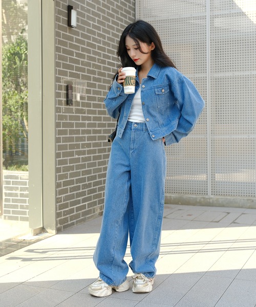 DURAS(デュラス)の「雑誌掲載|ショートデニムジャケット(デニムジャケット・レディース・ブルー/ブラック/ライトブルー・SMALL/MEDIUM)」の22枚目の写真