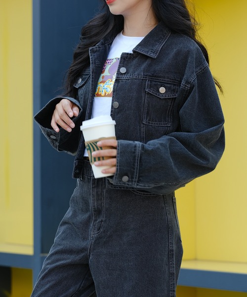 DURAS(デュラス)の「雑誌掲載|ショートデニムジャケット(デニムジャケット・レディース・ブルー/ブラック/ライトブルー・SMALL/MEDIUM)」の18枚目の写真