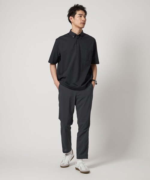 green label relaxing(グリーンレーベルリラクシング)の「ドライサッカー ボタンダウン ポロシャツ -吸水速乾-(ポロシャツ・メンズ・ターコイズブルー系/ネイビー/ライトグレー・S/M/L/XL/XXL)」の7枚目の写真