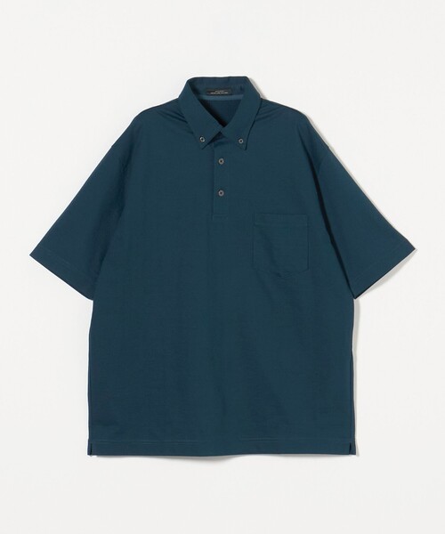 green label relaxing(グリーンレーベルリラクシング)の「ドライサッカー ボタンダウン ポロシャツ -吸水速乾-(ポロシャツ・メンズ・ターコイズブルー系/ネイビー/ライトグレー・S/M/L/XL/XXL)」の17枚目の写真