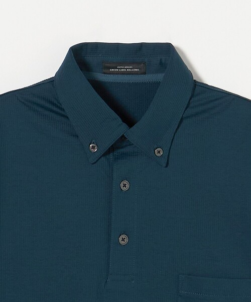 green label relaxing(グリーンレーベルリラクシング)の「ドライサッカー ボタンダウン ポロシャツ -吸水速乾-(ポロシャツ・メンズ・ターコイズブルー系/ネイビー/ライトグレー・S/M/L/XL/XXL)」の18枚目の写真