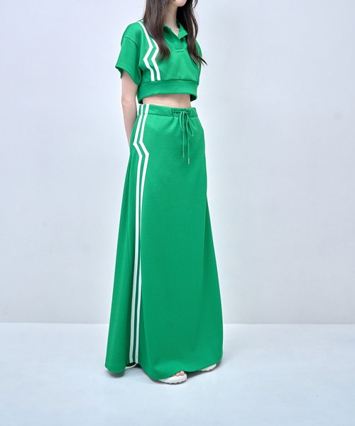 Nora Lily(ノラリリー)の「【Nora Lily】Shift Line Track Long Skirt(スカート・レディース・グリーン/ブルー/ブラック/パープル・FREE)」の17枚目の写真