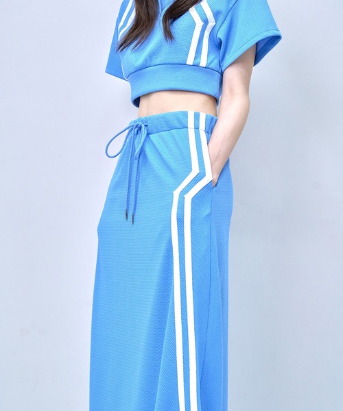 Nora Lily(ノラリリー)の「【Nora Lily】Shift Line Track Long Skirt(スカート・レディース・グリーン/ブルー/ブラック/パープル・FREE)」の9枚目の写真