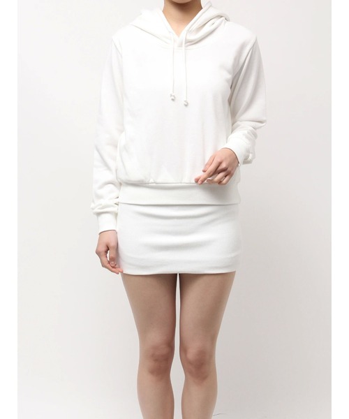 GYDA(ジェイダ)の「ドッキングスウェットワンピース(ワンピース・レディース・グレー/オフホワイト/ブラック・FREE)」の2枚目の写真