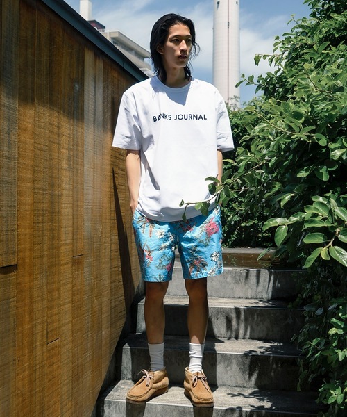 BANKS(バンクス)の「DESIGN TEE /BANKS JOURNAL(バンクスジャーナル)ブランドロゴプリント半袖デザインT-シャツ(Tシャツ/カットソー・メンズ・ブラック/スモークピンク/オフホワイト・LARGE/MEDIUM/X-LARGE)」の22枚目の写真