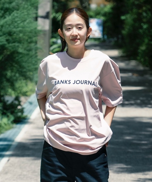 BANKS(バンクス)の「DESIGN TEE /BANKS JOURNAL(バンクスジャーナル)ブランドロゴプリント半袖デザインT-シャツ(Tシャツ/カットソー・メンズ・ブラック/スモークピンク/オフホワイト・LARGE/MEDIUM/X-LARGE)」の18枚目の写真