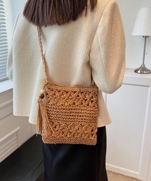 Mignonjour/かごタッセルショルダーバッグ M2761