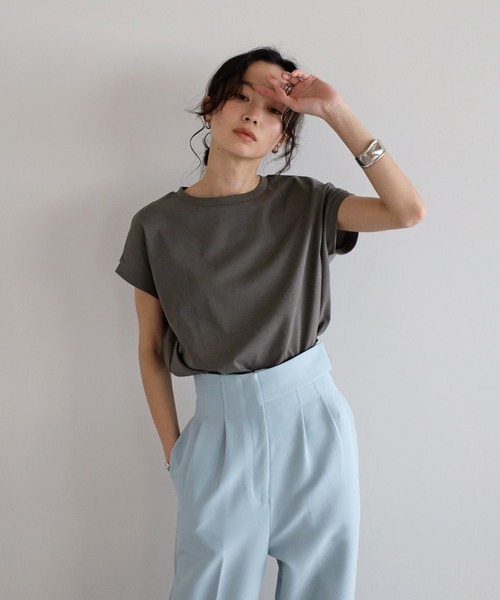 【汗染み防止】フレンチスリーブTシャツ
