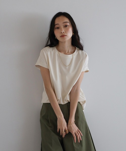 【汗染み防止】フレンチスリーブTシャツ