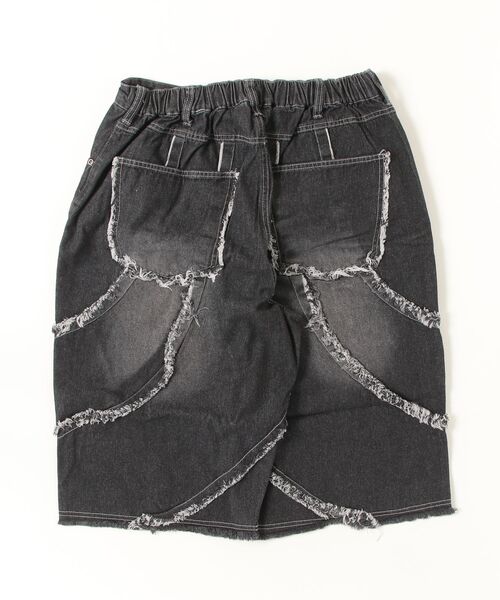 ATMARK(アットマーク)の「《フリーサイズ / UNISEX 》フリンジ ハーフパンツ ショートパンツ(デニムパンツ・メンズ・ブラック/インディゴブルー・FREE)」の10枚目の写真