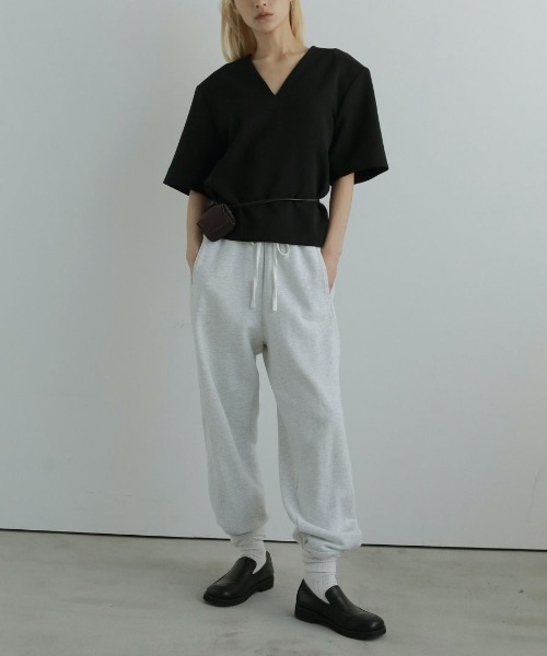 anuke(アンヌーク)の「anuke Drawstring Sweat Pants ドローストリングスウェットパンツ/62520726(スウェットパンツ・レディース・ネイビー/グレー・36/38)」の3枚目の写真