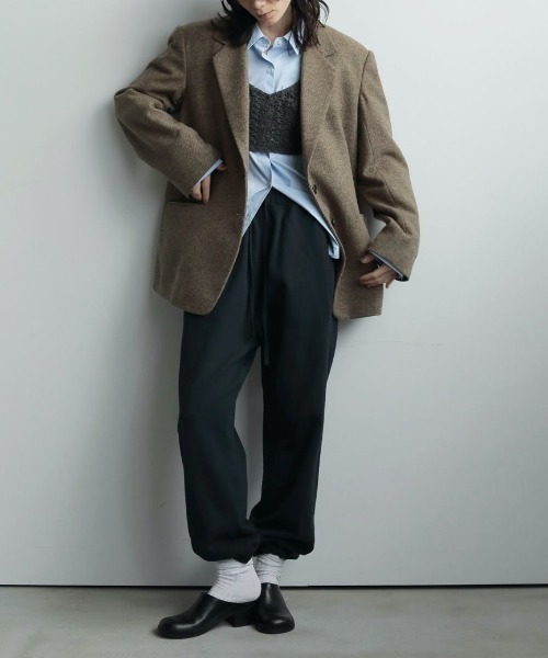 anuke(アンヌーク)の「anuke Drawstring Sweat Pants ドローストリングスウェットパンツ/62520726(スウェットパンツ・レディース・ネイビー/グレー・36/38)」の8枚目の写真