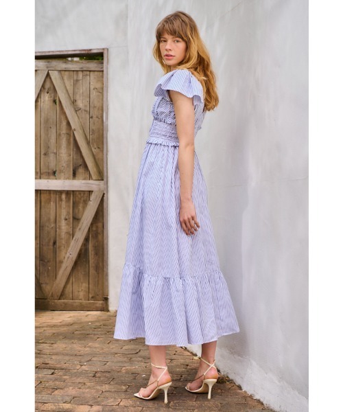 Charlotte Stripe Dress ストライプシャーリングドレス