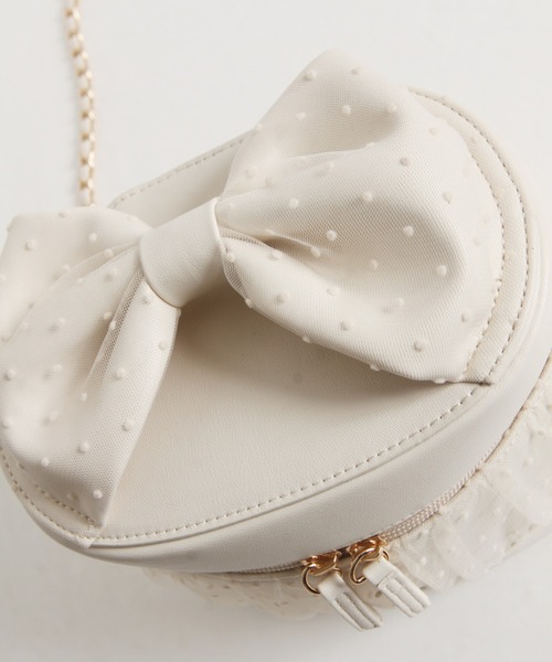tocco closet(トッコ クローゼット)の「【ZOZO限定】チュール重ねバニティバッグ(ショルダーバッグ・レディース・アイボリー/ブラック・M)」の21枚目の写真