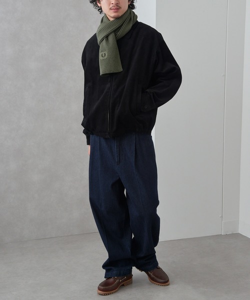FRED PERRY(フレッドペリー)の「【FRED PERRY】COTTON RIBBED SCARF フレッドペリー コットンリブマフラー C1134(マフラー・メンズ・ブラック/カーキ・FREE)」の12枚目の写真