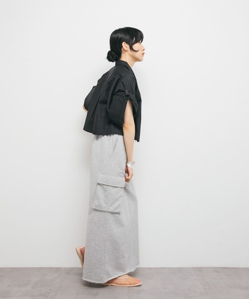 KBF(ケイビーエフ)の「スウェットカーゴスカート(スカート・レディース・グレー系その他/ネイビー・ONE)」の7枚目の写真