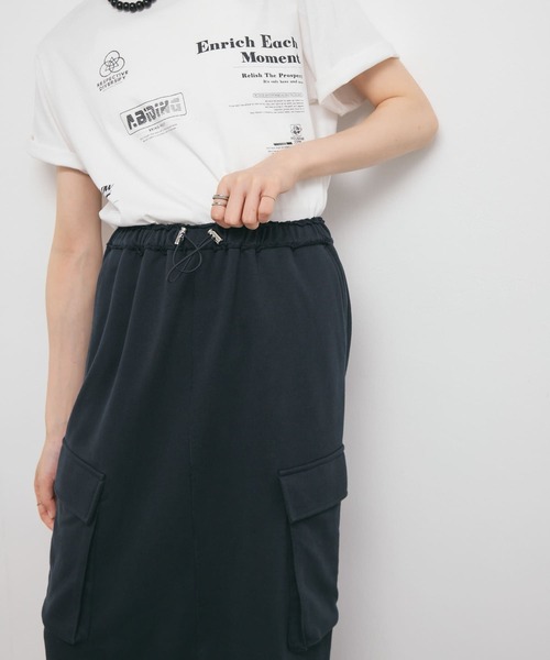 KBF(ケイビーエフ)の「スウェットカーゴスカート(スカート・レディース・グレー系その他/ネイビー・ONE)」の10枚目の写真