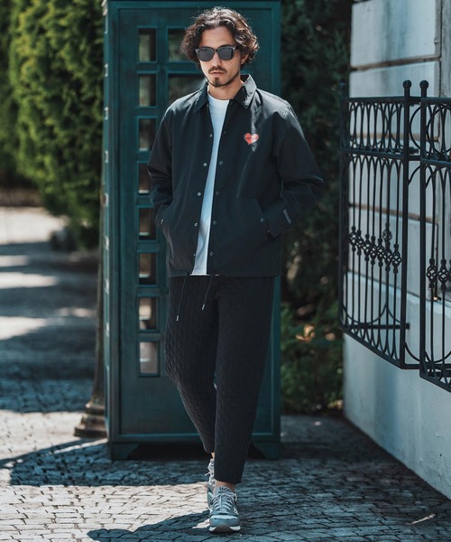 felkod(フィルコッド)の「mj10796- Heart Logo Coach Jacket コーチジャケット(ブルゾン・メンズ・ブラック×レッド/ブラック×ホワイト/ネイビー・S/M/L/XL)」の6枚目の写真