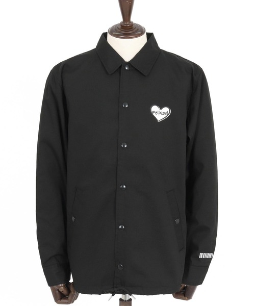 felkod(フィルコッド)の「mj10796- Heart Logo Coach Jacket コーチジャケット(ブルゾン・メンズ・ブラック×レッド/ブラック×ホワイト/ネイビー・S/M/L/XL)」の14枚目の写真