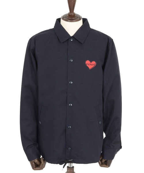 felkod(フィルコッド)の「mj10796- Heart Logo Coach Jacket コーチジャケット(ブルゾン・メンズ・ブラック×レッド/ブラック×ホワイト/ネイビー・S/M/L/XL)」の16枚目の写真