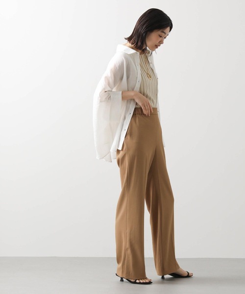 Gready Brilliant(グレディブリリアン)の「&+スリットセミフレアパンツ(その他パンツ・レディース・キャメル/ブラック・38)」の12枚目の写真