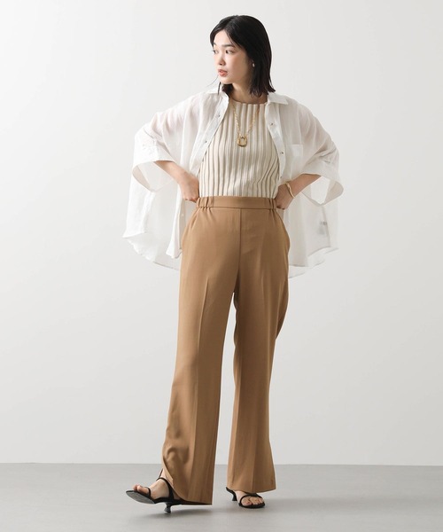 Gready Brilliant(グレディブリリアン)の「&+スリットセミフレアパンツ(その他パンツ・レディース・キャメル/ブラック・38)」の14枚目の写真