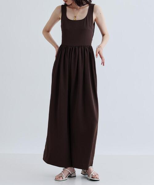 GALLEST（ギャレスト）の「バックデザインサロペット（サロペット/オーバーオール・レディース・ブラウン系その他/ブラック・38/36/40）」の14枚目の写真