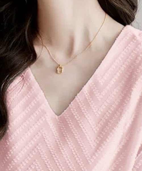 Beststore(ベストストア)の「Vネックシフォンブラウス カジュアル レースブラウス(シャツ/ブラウス・レディース・ブラック/ホワイト/ピンク/ネイビー・FREE)」の19枚目の写真