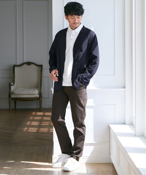 IKKA LOUNGE(イッカラウンジ)の「リンクスジャカード市松ポロシャツ(ポロシャツ・メンズ・ブラック/ホワイト/ネイビー・M/L/XL/S)」の7枚目の写真