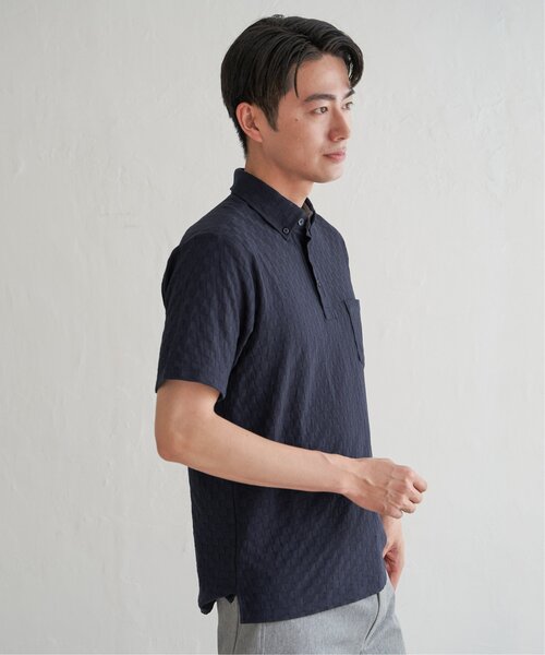 IKKA LOUNGE(イッカラウンジ)の「リンクスジャカード市松ポロシャツ(ポロシャツ・メンズ・ブラック/ホワイト/ネイビー・M/L/XL/S)」の17枚目の写真