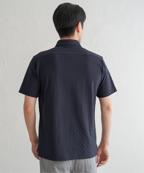 IKKA LOUNGE(イッカラウンジ)の「リンクスジャカード市松ポロシャツ(ポロシャツ・メンズ・ブラック/ホワイト/ネイビー・M/L/XL/S)」の18枚目の写真