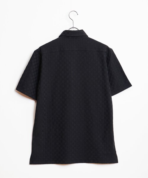 IKKA LOUNGE(イッカラウンジ)の「リンクスジャカード市松ポロシャツ(ポロシャツ・メンズ・ブラック/ホワイト/ネイビー・M/L/XL/S)」の21枚目の写真