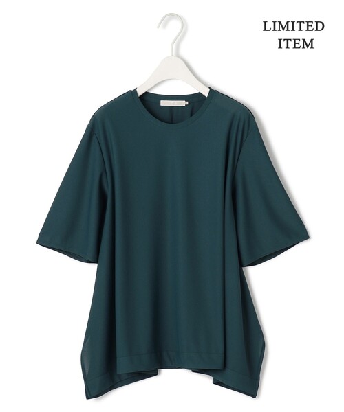 ICB(アイシービー)の「シアートリコット ペプラムカットソー(Tシャツ/カットソー・レディース・アイボリー系/ブラック系/パイングリーン系・SMALL/X-SMALL/MEDIUM)」の10枚目の写真